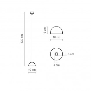 Suspension LED Absidiola Mini Albâtre (3.5W)