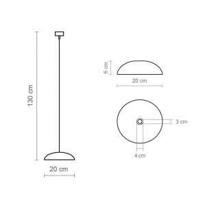 Suspension LED Absidiola Plat (3.5W)