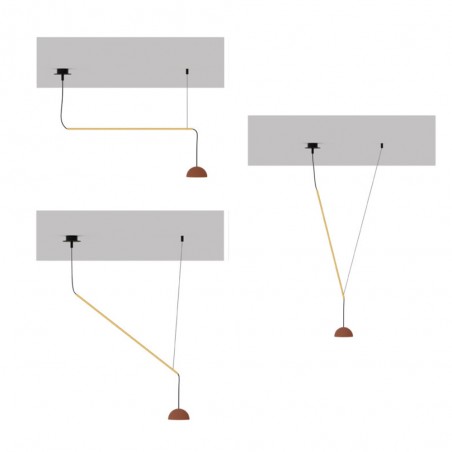 Suspension LED Absidiola Mini Albâtre Móvil (2x3.5W)