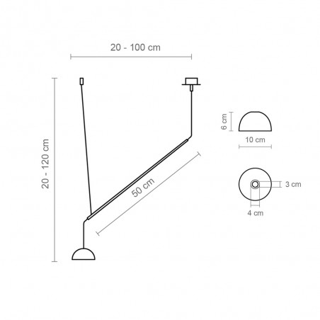Suspension LED Absidiola Mini Albâtre Móvil (2x3.5W)