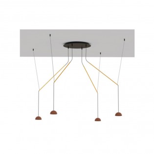 Suspension LED Absidiola Mini Albâtre Móvil (4x3.5W)