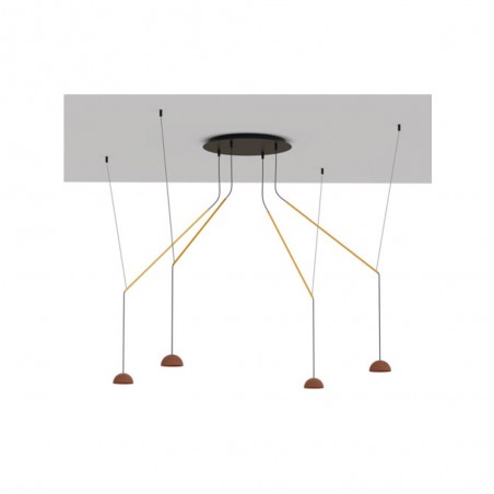 Suspension LED Absidiola Mini Albâtre Móvil (4x3.5W)