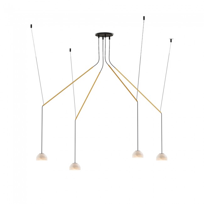 Suspension LED Absidiola Mini Albâtre Móvil (4x3.5W)
