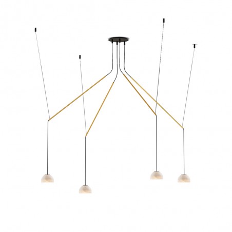 Suspension LED Absidiola Mini Albâtre Móvil (4x3.5W)