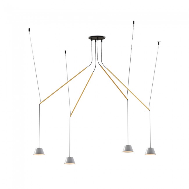 Suspension LED Absidiola Conique Móvil (4x3.5W)