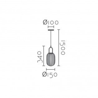 Lámpe a suspension Rivisa 15