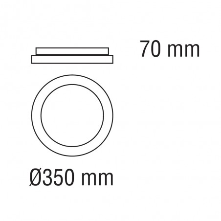 Plafonnier LED Milea (25W)