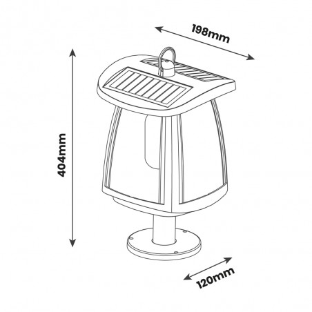 Balisé exterieur solaire LED Zeffa (3W)
