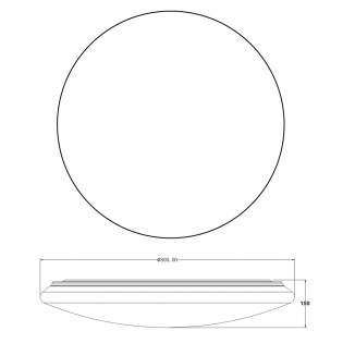 Plafonnier LED Sever Matt CCT Dim (100W)