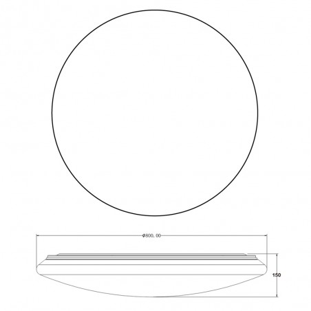Plafonnier LED Sever Matt CCT Dim (100W)