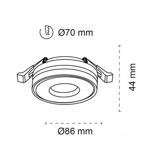 Encastré de plafond Idun