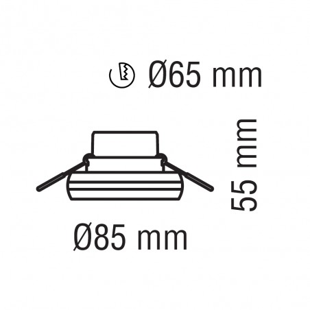 Encastré de plafond pour bains LED Dalia (6W)