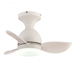Ventilateur de plafond LED Fonfu Blanc CCT Dim (20W)