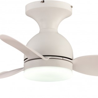 Ventilateur de plafond LED Fonfu Blanc CCT Dim (20W)