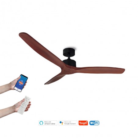 Ventilateur de plafond Nerona Noyer Smart