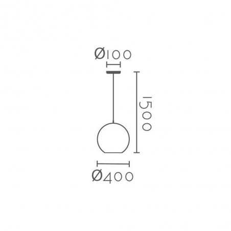Lámpe a suspension Jupiter Opal 40