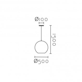 Lámpe a suspension Jupiter Opal 50