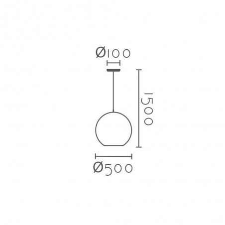Lámpe a suspension Jupiter Opal 50