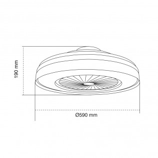Ventilateur de plafond LED Tune CCT Dim (40W)