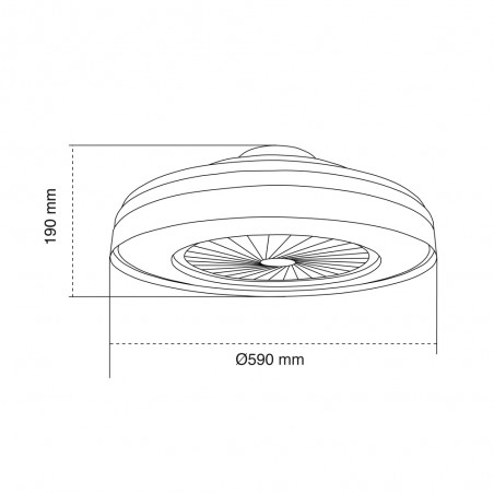 Ventilateur de plafond LED Tune CCT Dim (40W)