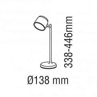 Lampe de bureau LED rechargeable Camaleon CCT Dim (6W)