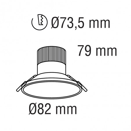 Encastré de plafond LED salles de bain Sofia (7W)