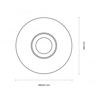 Plafonnier LED avec haut-parleur Smart Round (36W)