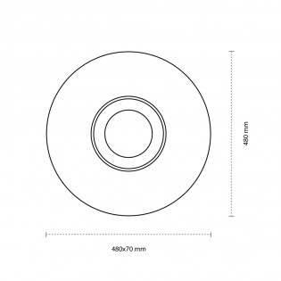 Plafonnier LED avec haut-parleur Smart Round (52W)