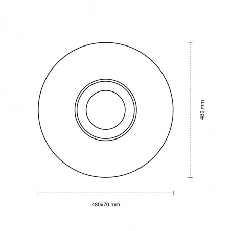 Plafonnier LED avec haut-parleur Smart Round (52W)