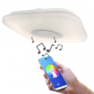 Plafonnier LED avec haut-parleur Smart Carre (36W)