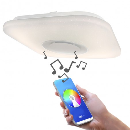 Plafonnier LED avec haut-parleur Smart Carre (36W)