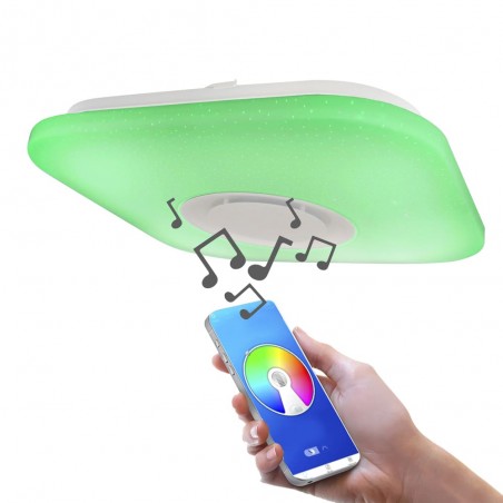 Plafonnier LED avec haut-parleur Smart Carre (36W)
