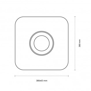 Plafonnier LED avec haut-parleur Smart Carre (36W)