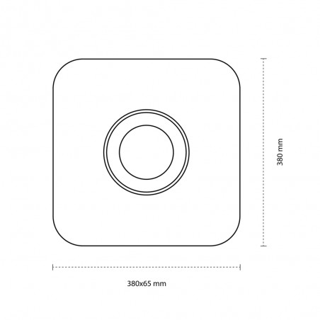 Plafonnier LED avec haut-parleur Smart Carre (36W)