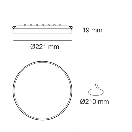 Downlight encastré de plafond LED Levo (26W)