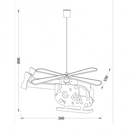 Lampe suspendue pour enfants Alfa