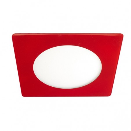 Spot Downlight LED Carré 20W Verre Rouge