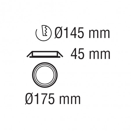 Downlight encastré pour bains LED Soner D175 CCT (15W)