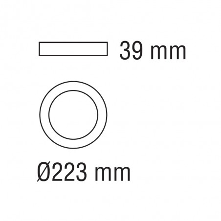 Plafonnier d'exterieur LED Gelys Rond (18W)