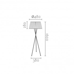 Lampadaire tripode Aloze