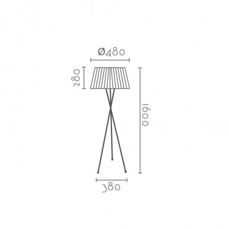 Lampadaire tripode Aloze