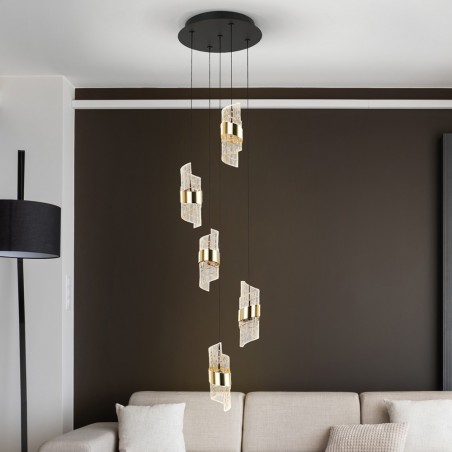 Lámpara colgante LED Iliada (5x7W)