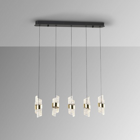 Lámpara colgante lineal LED Iliada (5x7W)