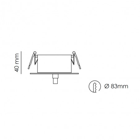 Lampe de plafond encantré LED Bendis (5W)
