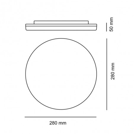 Plafonnier d'extérieur LED Dalia Rond (18W)
