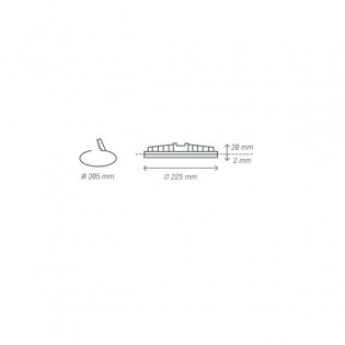 Spot Downlight LED Rond 20W (gris)