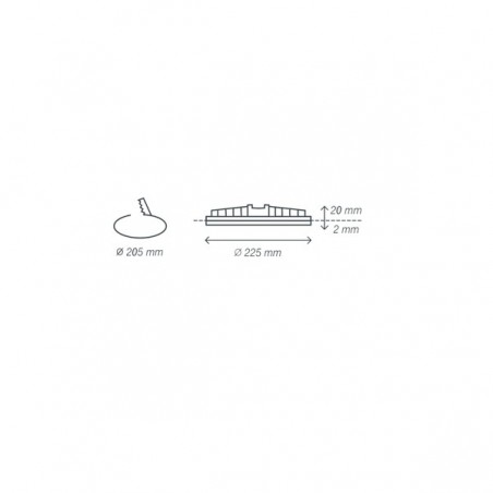 Spot Downlight LED Rond 20W (gris)