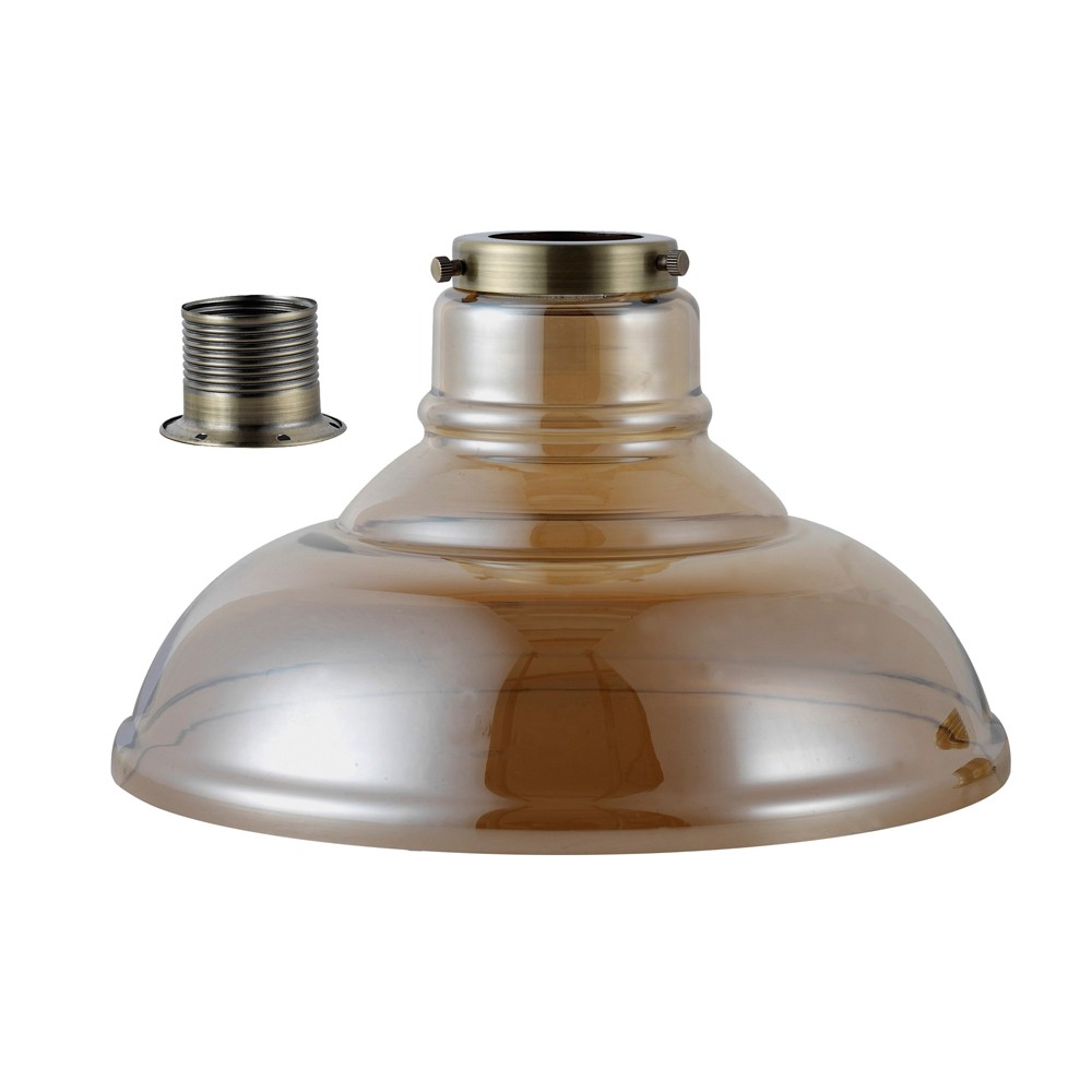 Suspension en verre ambré forme cloche 48 cm NIAGARA | Suspensions / Lustres | Pier Import
