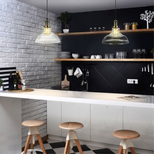 Abat-jour en verre pour douille E27 Cloche