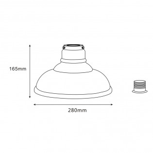 Abat-jour en verre pour douille E27 Cloche
